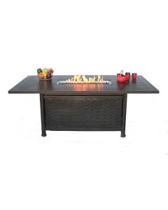 Outdoor Patio 41x71 Rectangle Dining Fire Table - Series 4000